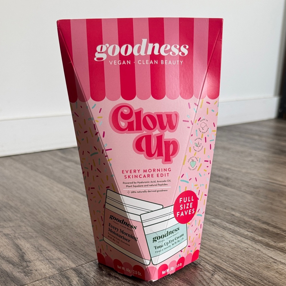 ✨ Goodness Vegan Clean Beauty Glow Up Skincare Set – Moisturizer, Eye Cream NWT